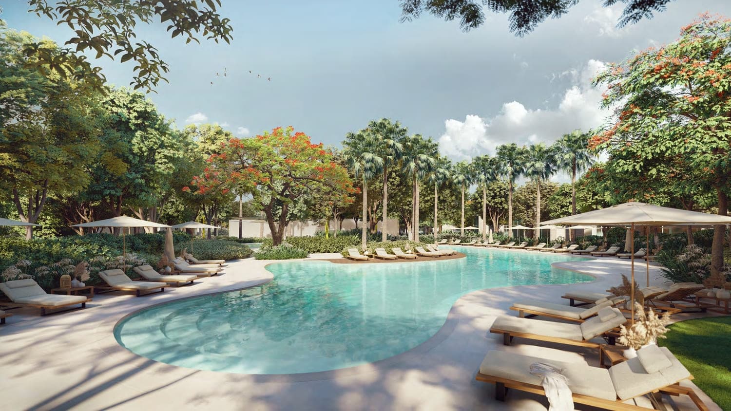 Amara amenity Swimming Pool in Tilal Al Ghaf, Dubai, by Majid Al Futtaim