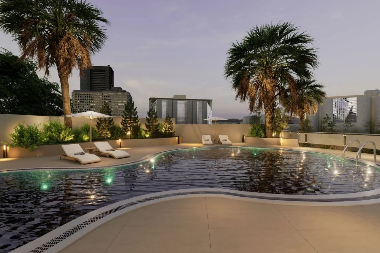 Amaris Tower amenity Swimming Pool - JVC (Jumeirah Village Circle), Dubai - by DV8 Developers