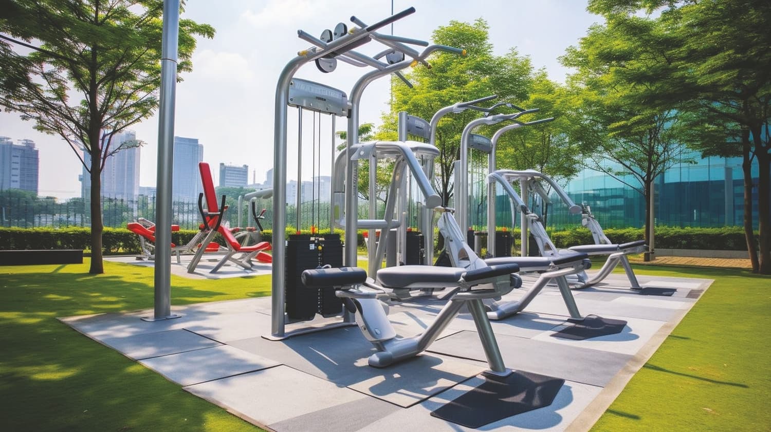 Amber by Enso amenity Outdoor Gymnasium in Al Satwa, Dubai, by Enso Delevopment