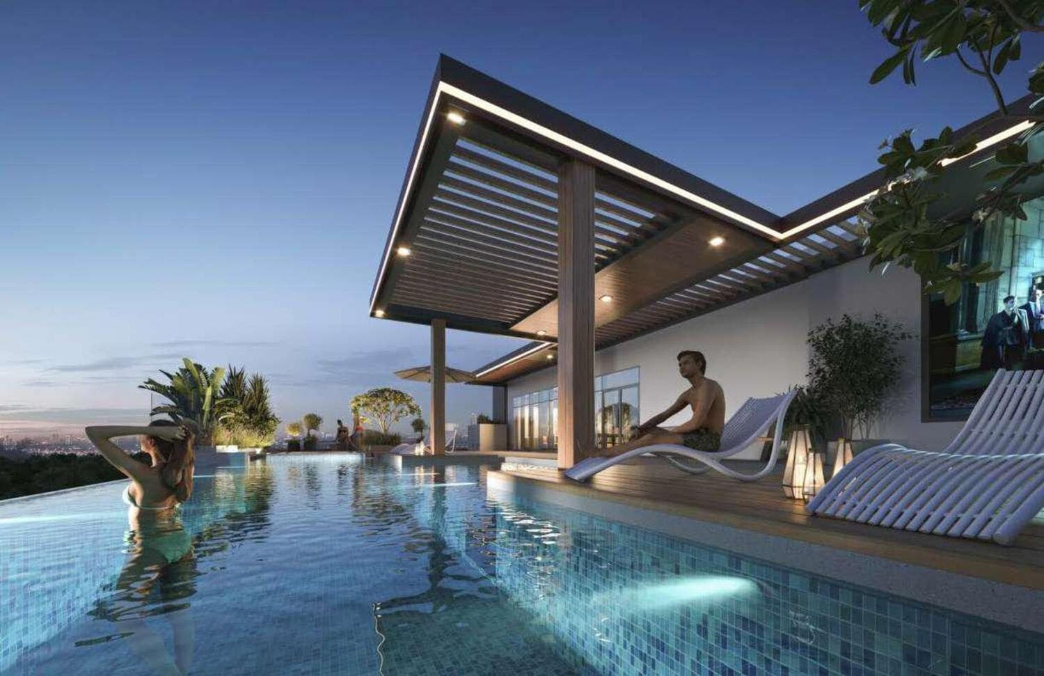 Amethyst by Siroya amenity Infinity Pool - Majan, Dubai - by Siroya Ventures Realty