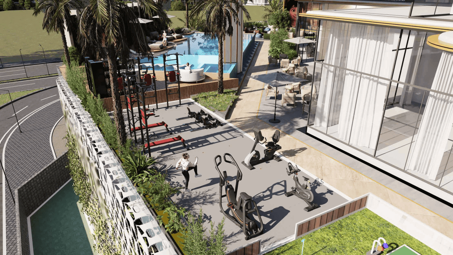 Antalya amenity Outdoor Gym - Dubai Sports City, Dubai - by Karma Developers