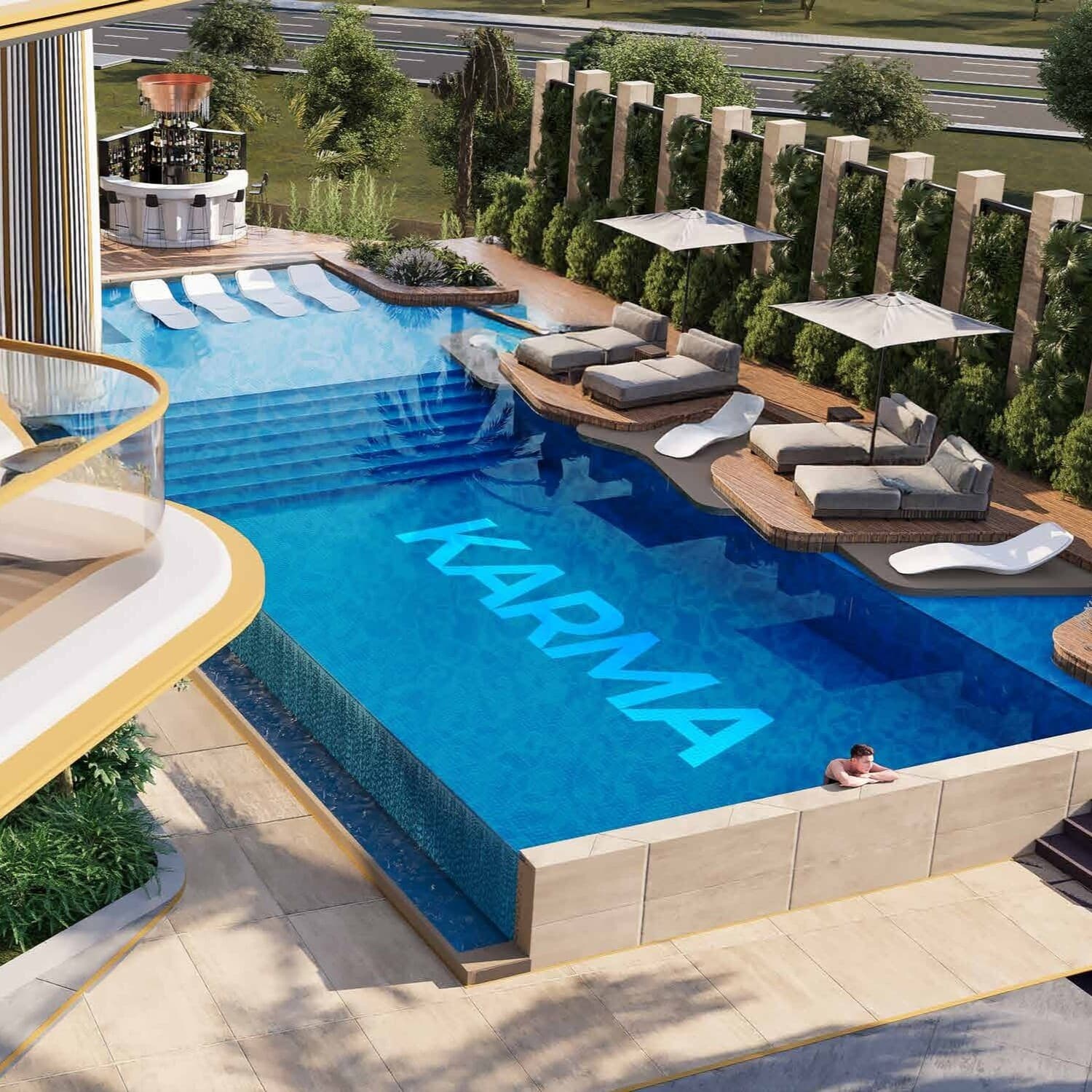 Antalya amenity Resort-Style Pools - Dubai Sports City, Dubai - by Karma Developers