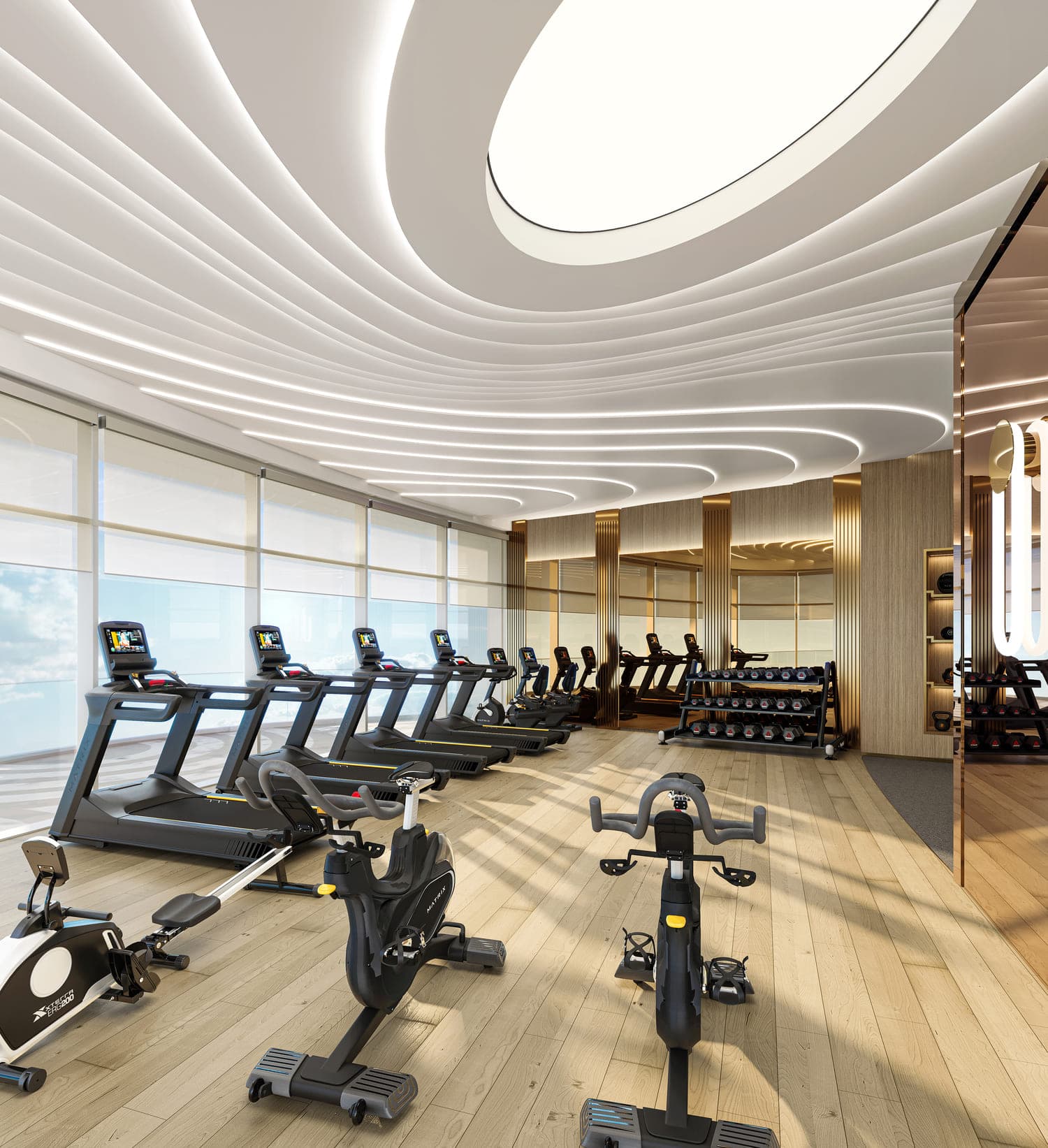 Aqua Arc amenity Gym - Al Marjan Island, Dubai - by BNW Developments