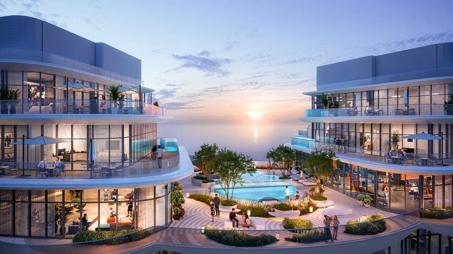 Aqua Arc amenity Rooftop Pool - Al Marjan Island, Dubai - by BNW Developments