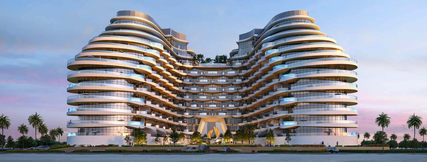Aqua Arc exterior view - Al Marjan Island, Dubai - by BNW Developments