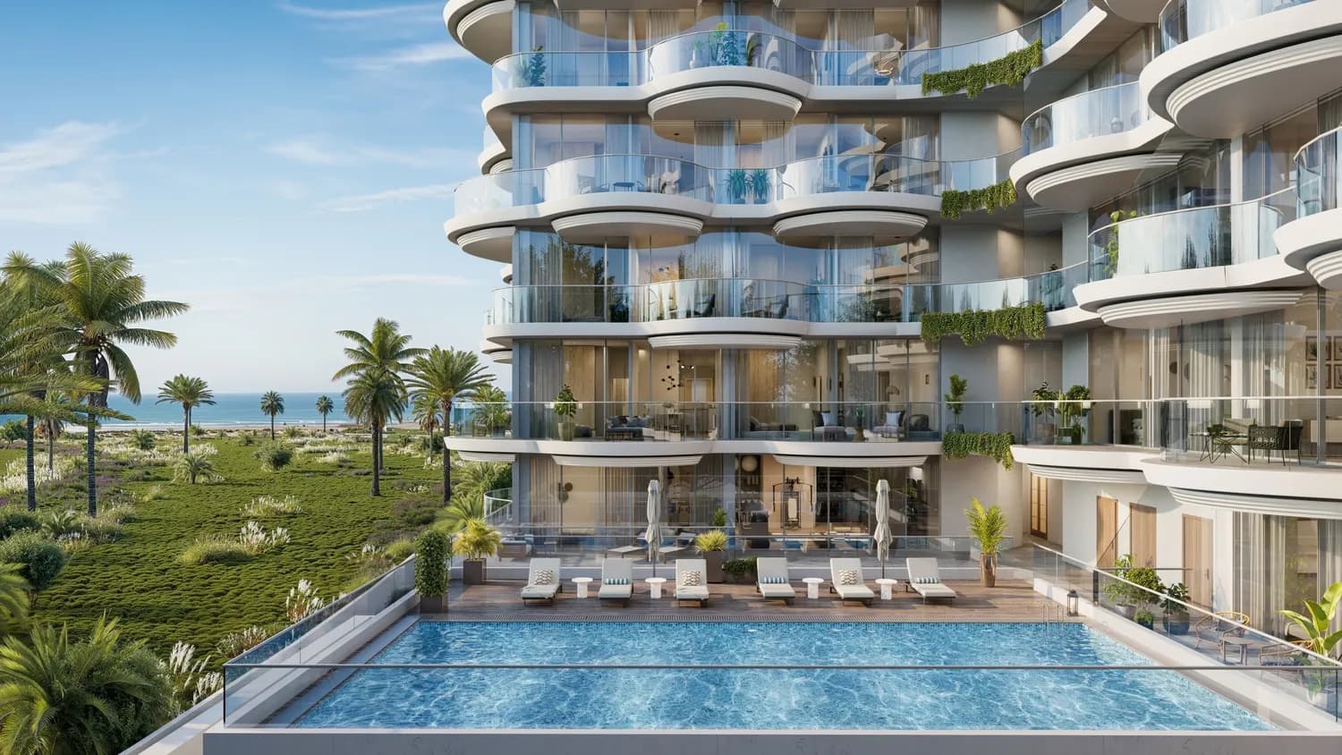 Aqua Maya amenity Infinity Pool - Al Marjan Island, Dubai - by BNW Developments