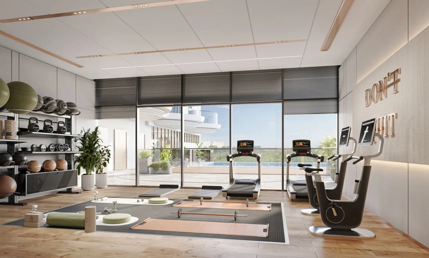 Aqua Maya amenity Modern Gym - Al Marjan Island, Dubai - by BNW Developments