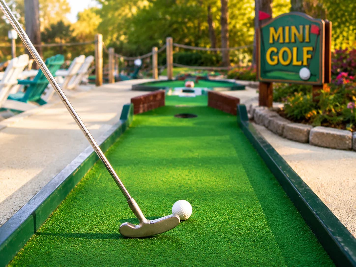 Arabian Hills Estate amenity Mini Golf in Al Ain, Abu Dhabi, by Arabian Hills Investment and Real Estate Development