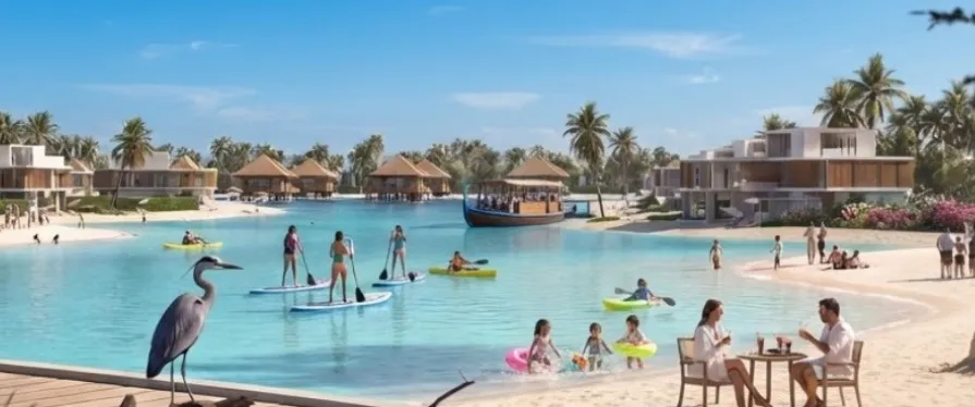 Arabian Hills Estate amenity Swimmable Lagoons in Al Ain, Abu Dhabi, by Arabian Hills Investment and Real Estate Development