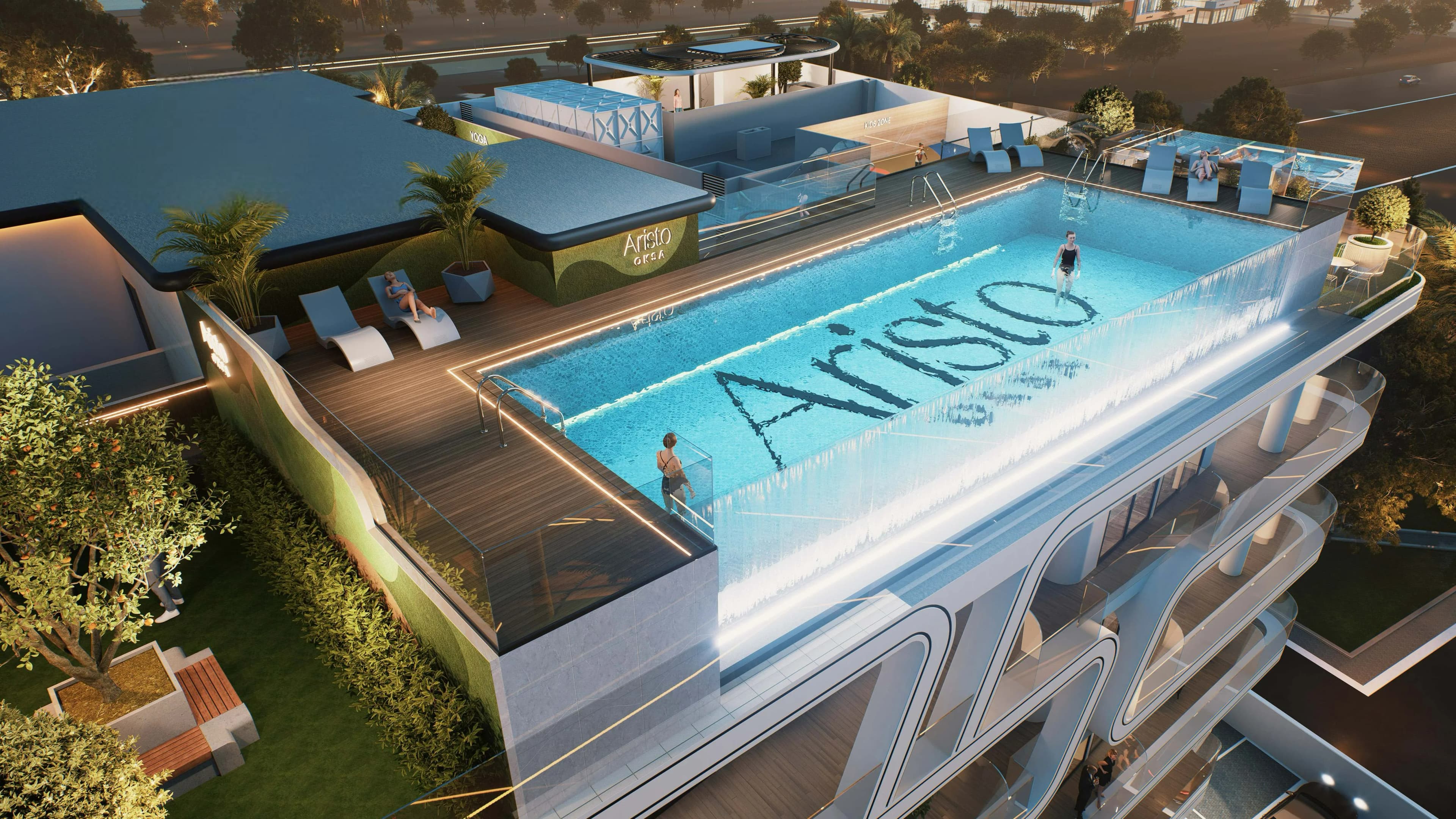 Aristo amenity Infinity Pool - Dubai South, Dubai - by OKSA Developer