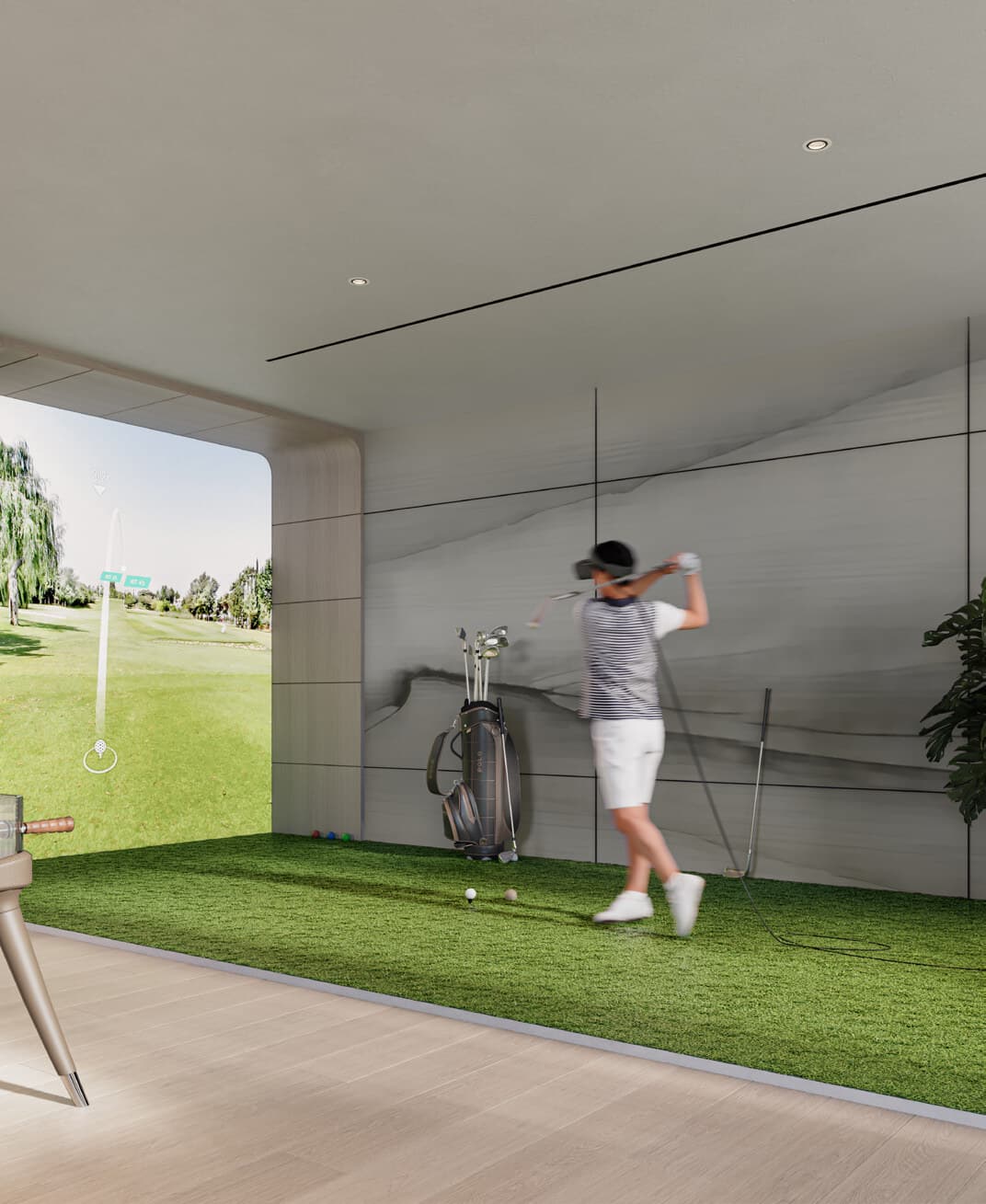 Arka Enclave Residences by Atmosphere Living amenity Golf Simulator - Dubai Islands, Dubai - by Manodev Real Estate Development LLC