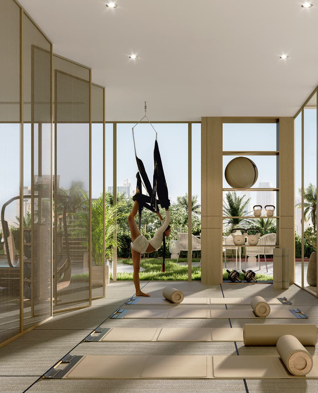 Arka Enclave Residences by Atmosphere Living amenity Indoor Yoga Studio - Dubai Islands, Dubai - by Manodev Real Estate Development LLC