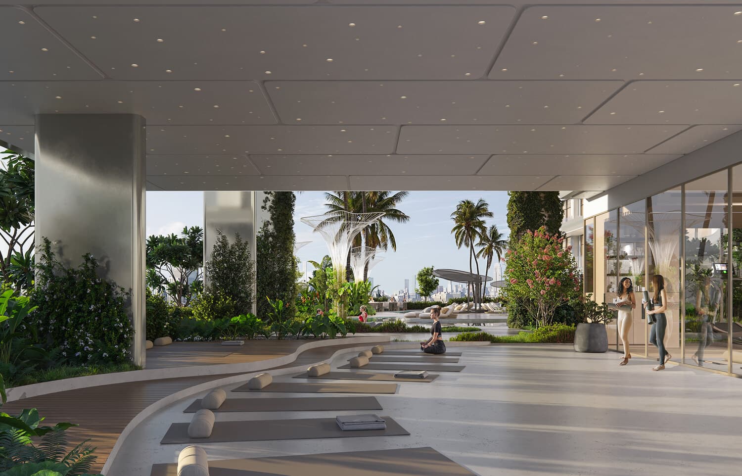 Arka Enclave Residences by Atmosphere Living amenity Outdoor Yoga Deck - Dubai Islands, Dubai - by Manodev Real Estate Development LLC
