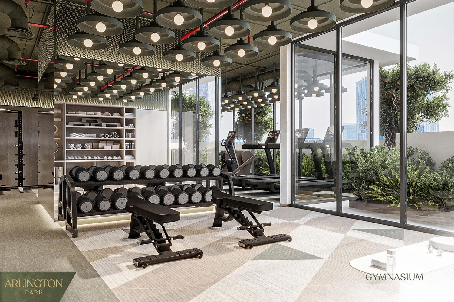 Arlington Park amenity Covered Gym - Dubailand Residence Complex, Dubai - by Majid Developments
