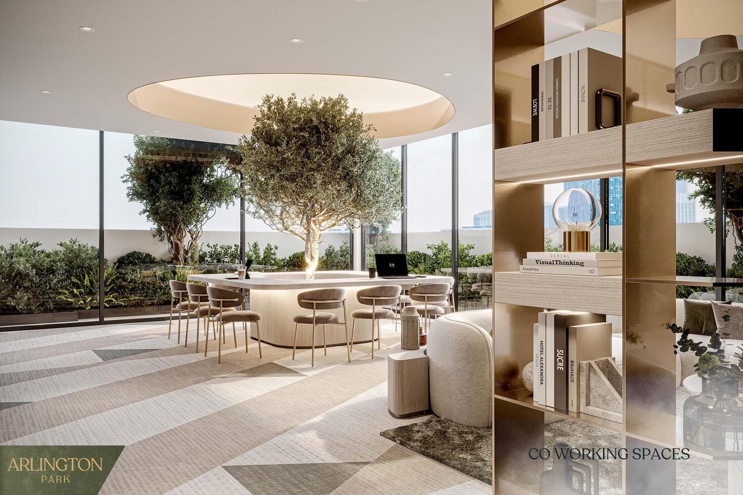 Arlington Park amenity Coworking Zone - Dubailand Residence Complex, Dubai - by Majid Developments