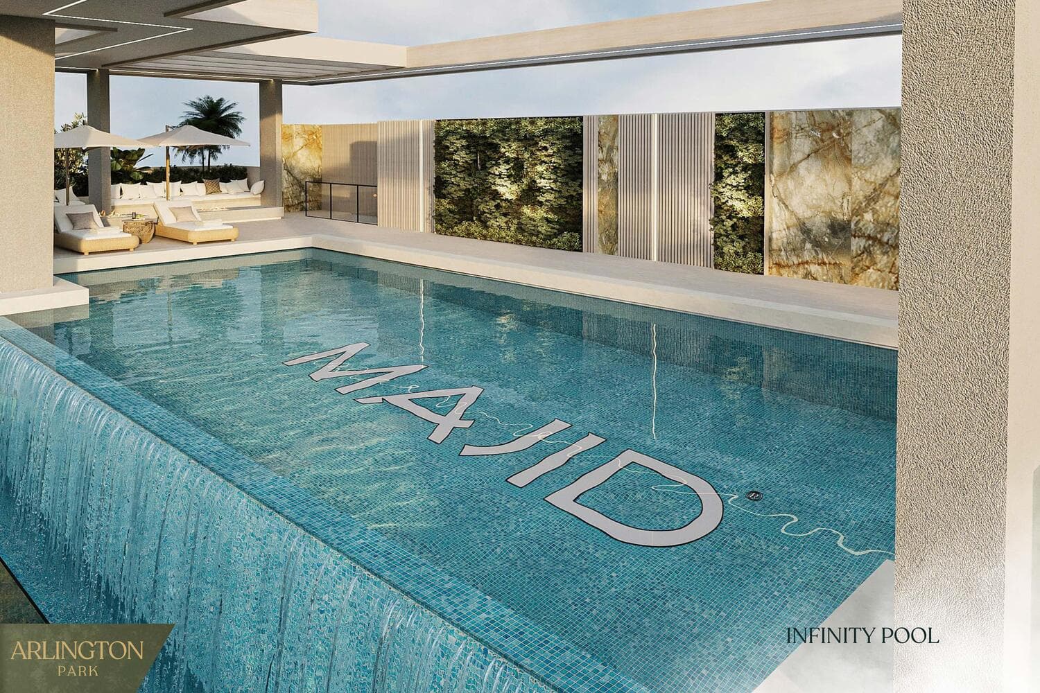 Arlington Park amenity Infinity Pool - Dubailand Residence Complex, Dubai - by Majid Developments