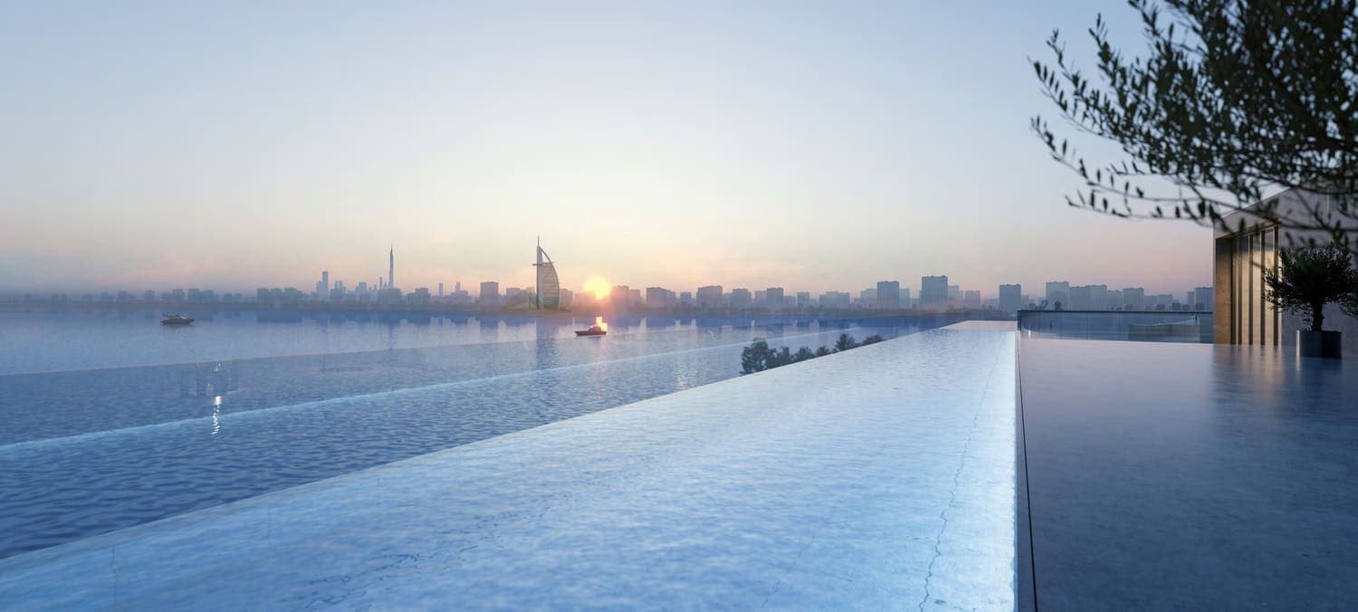 Armani Beach Residence amenity Large-Scale Infinity Pool - Palm Jumeirah, Dubai - by Arada