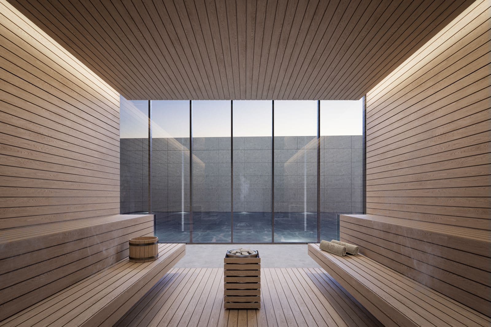Armani Beach Residence amenity Sauna & Ice-Bath - Palm Jumeirah, Dubai - by Arada