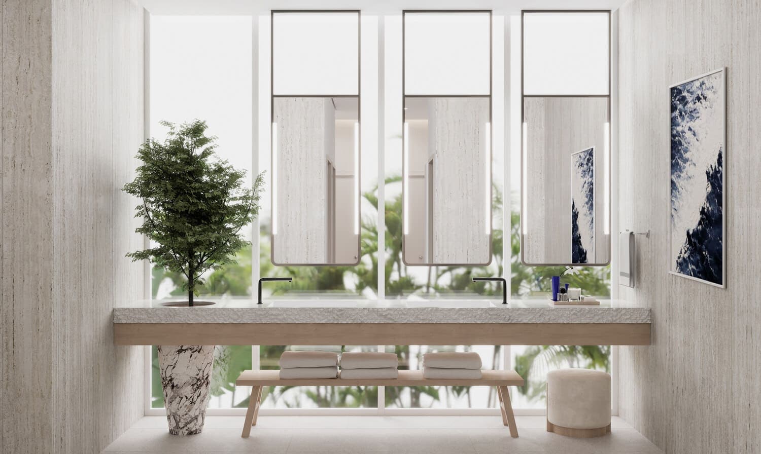 Art Bay amenity Change Room - Al Jaddaf Waterfront, Dubai - by Ellington