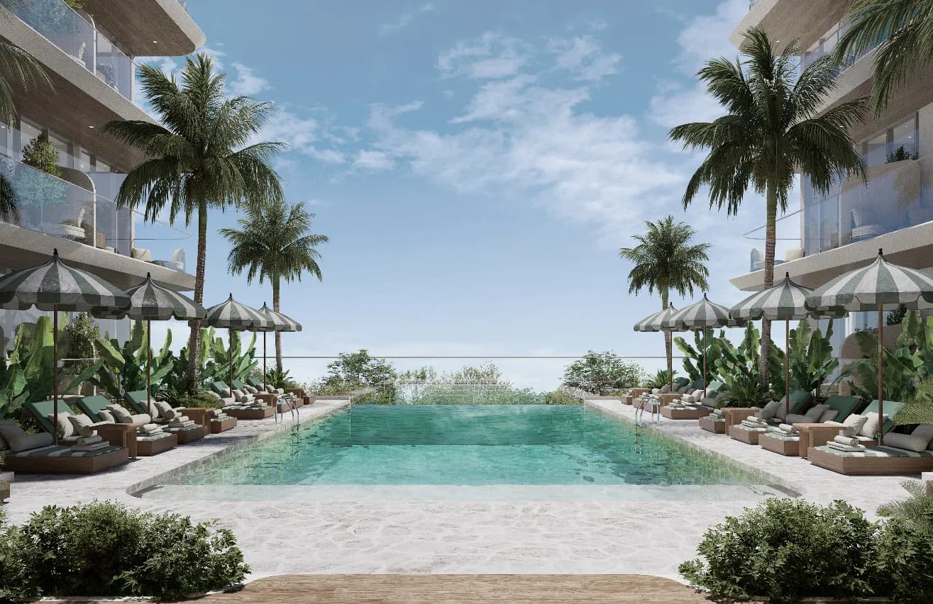 Arthouse Private Residences amenity Courtyard Resort-style Pool - Wadi Al Safa 3, Dubai - by Viva Development