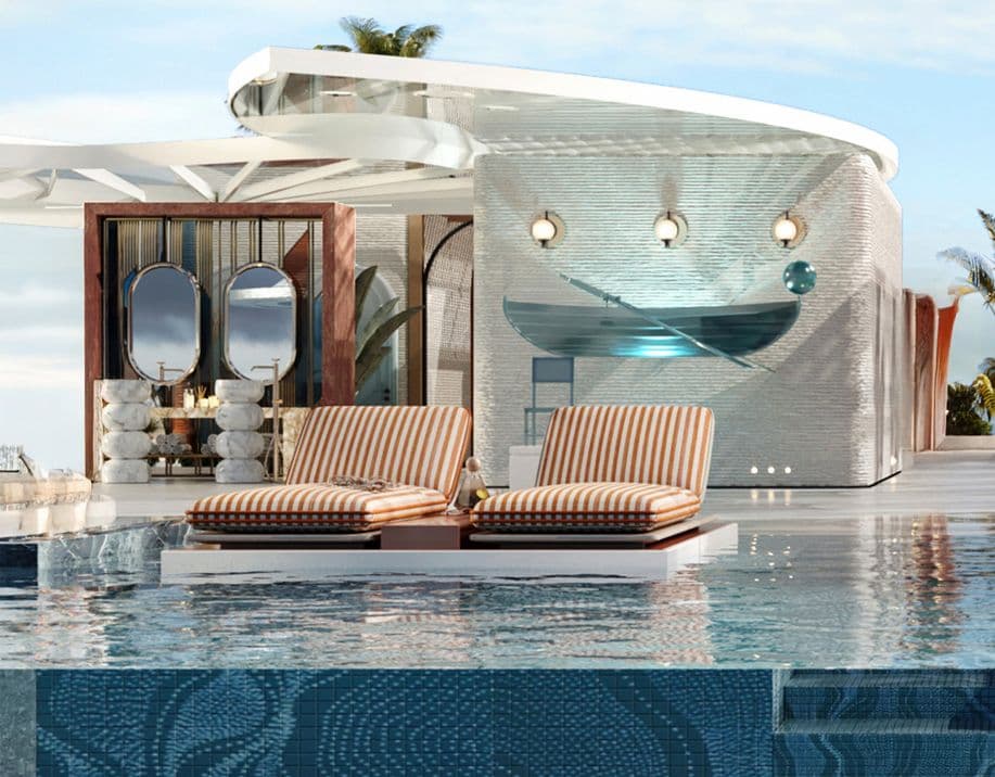 Arya Residences amenity Rooftop Sunken Bar - Dubai Islands, Dubai - by Citi Developers