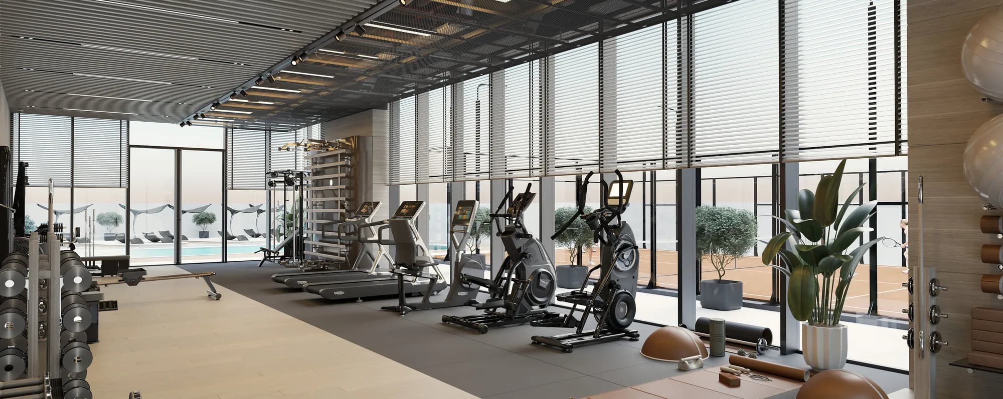 Ashwood Residences amenity World-class Gym - JVT (Jumeirah Village Triangle), Dubai - by Skyland Properties