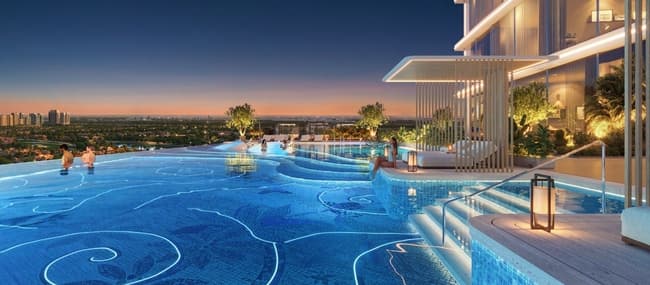 Aspirz amenity Infinity Pool - Dubai Sports City, Dubai - by Danube