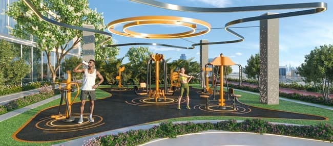 Aspirz amenity Outdoor Gym - Dubai Sports City, Dubai - by Danube