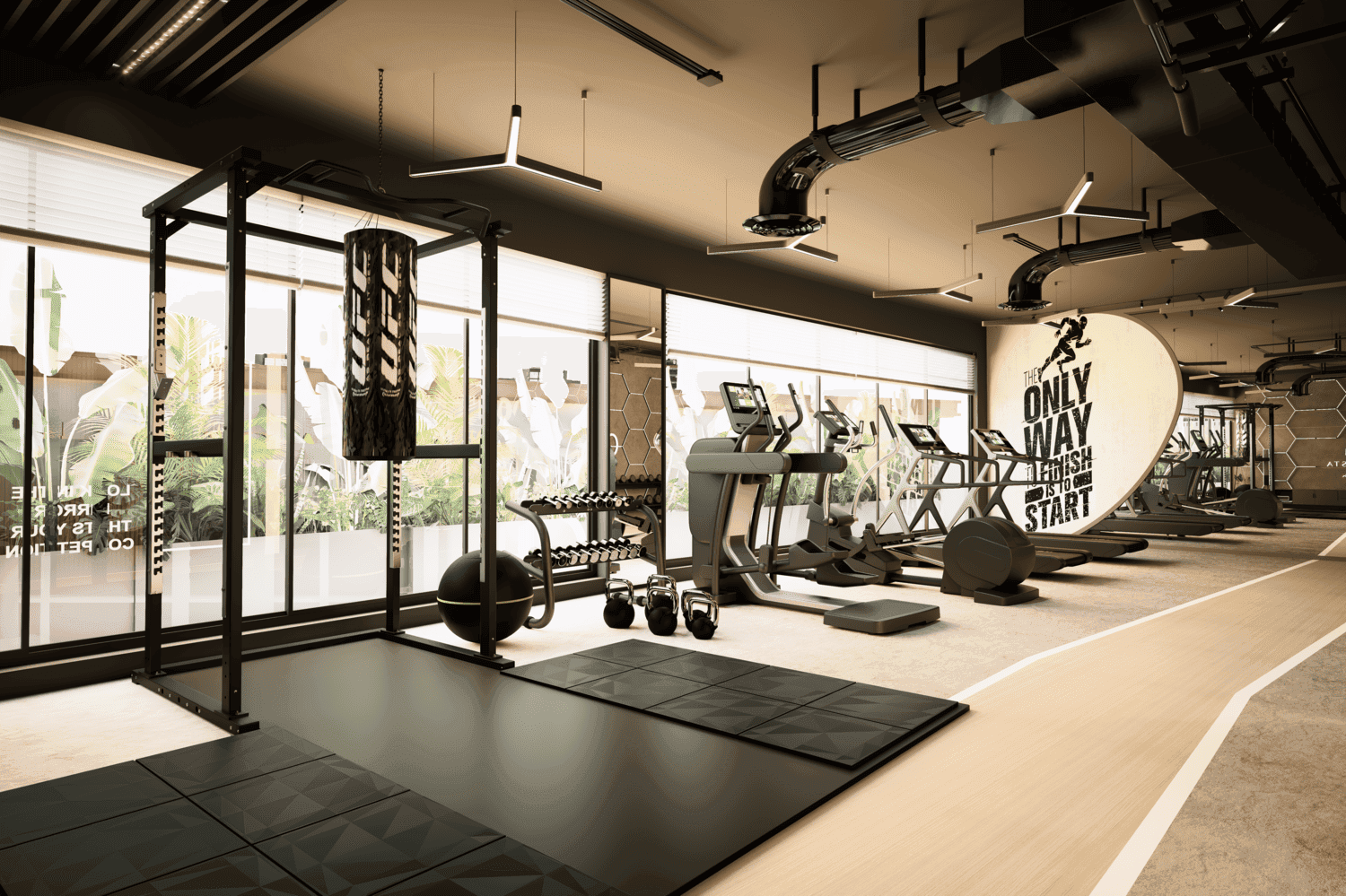 Astra South amenity Gym - Dubai South, Dubai - by Dugasta