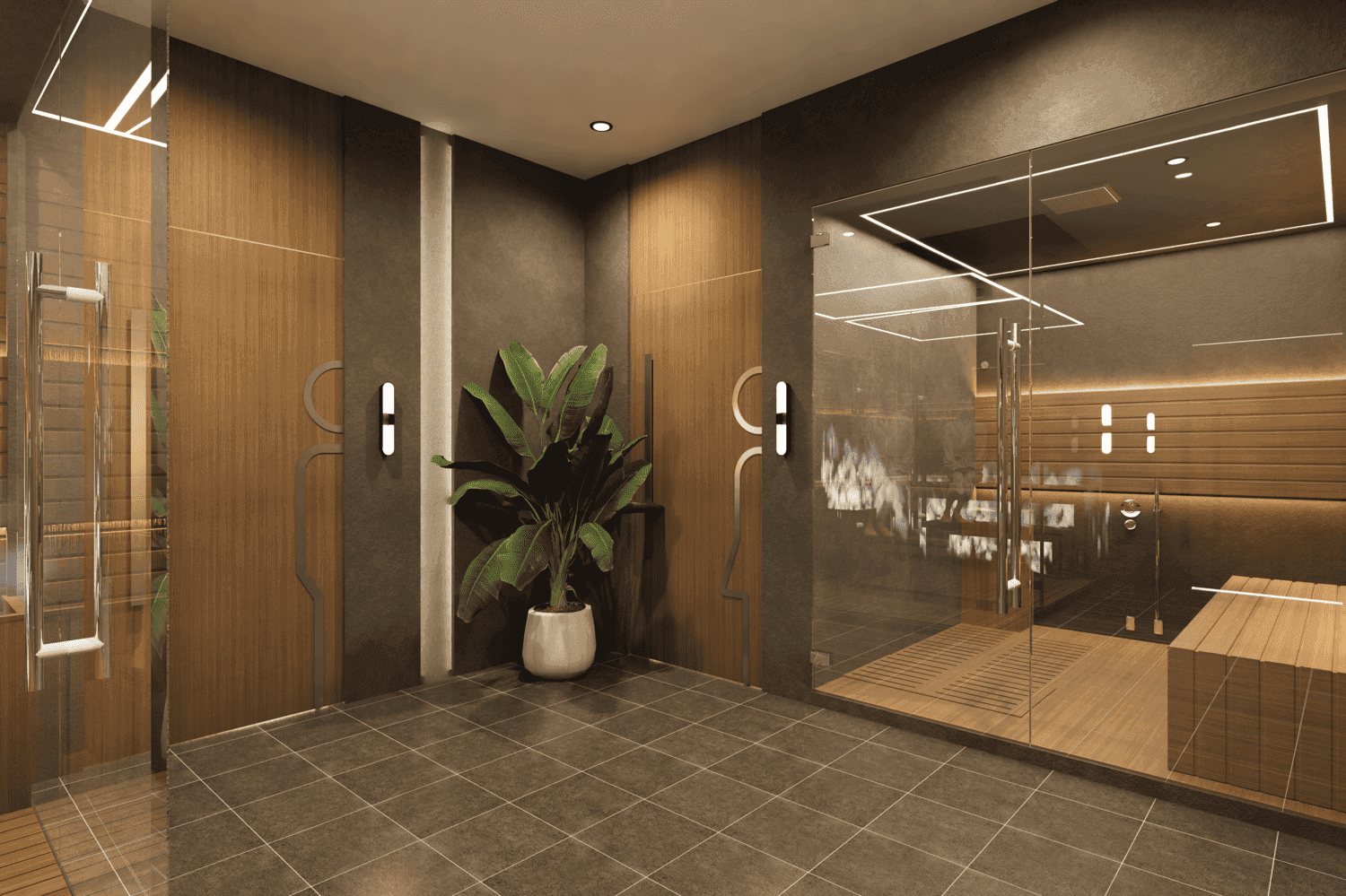 Astra South amenity Sauna & Steam Area - Dubai South, Dubai - by Dugasta