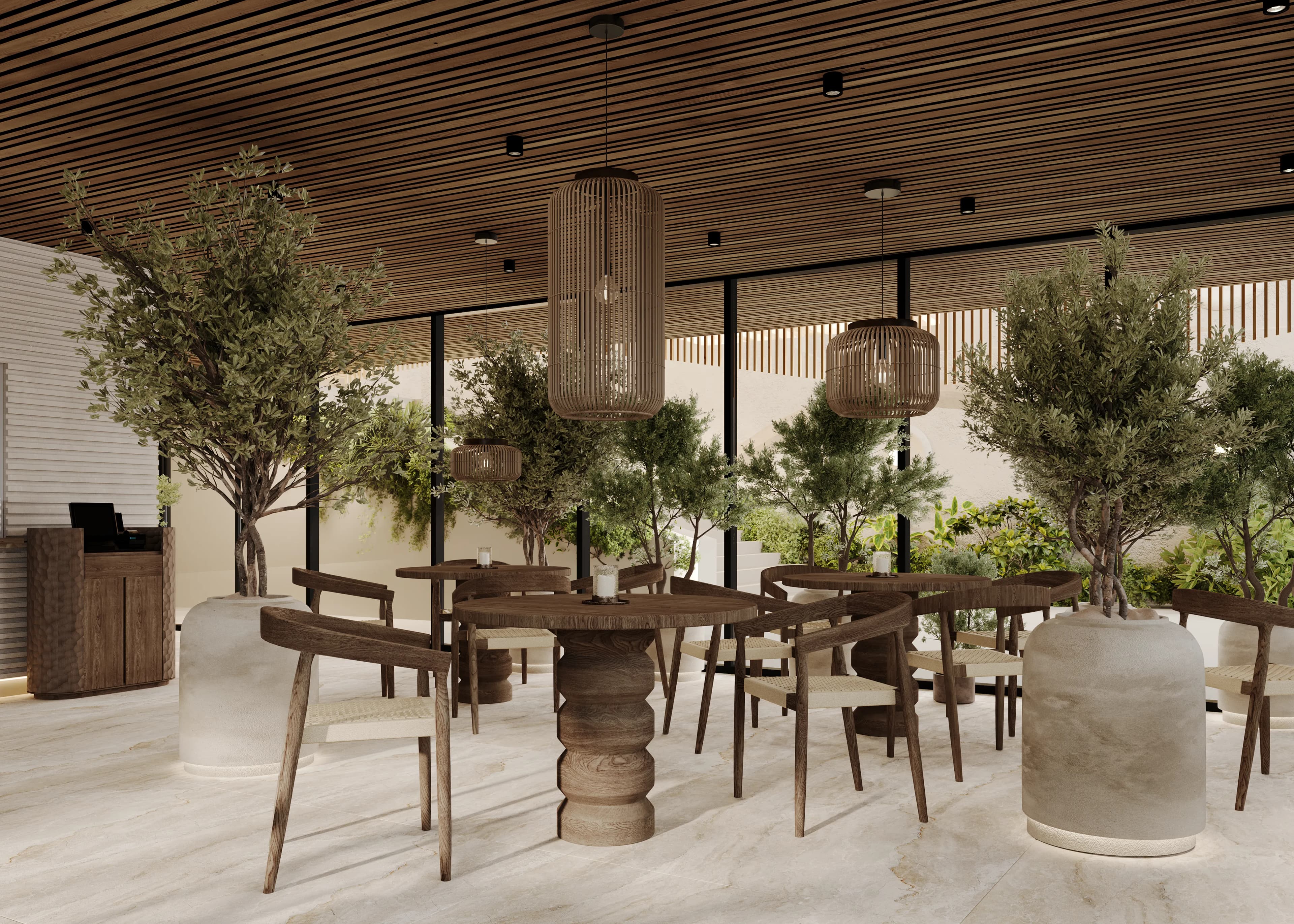 AURA Wellness Resort amenity Cafe - Bali, Dubai - by Samolet Property Group