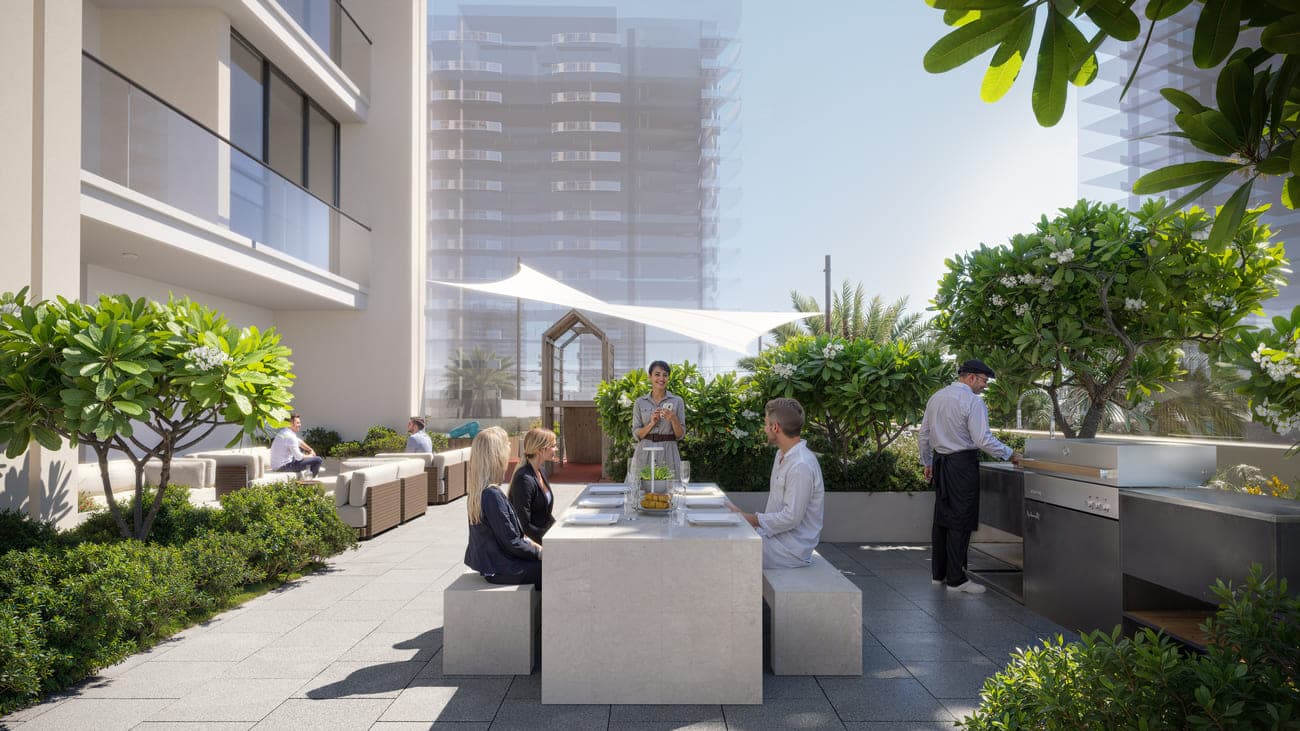 AUREL1A Residence amenity Bbq Area & Lounge - Dubai Sports City, Dubai - by Object 1