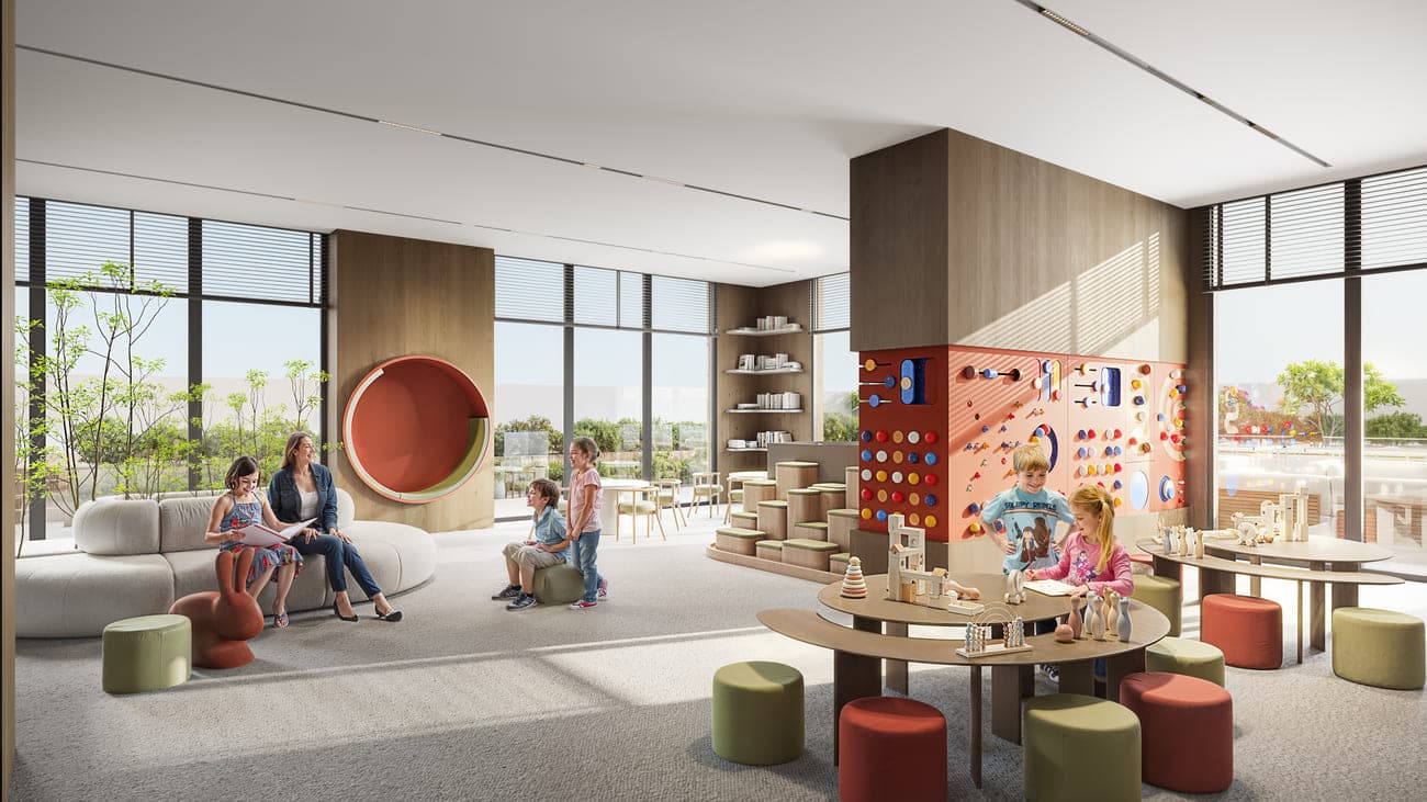 AUREL1A Residence amenity Kids Play Room - Dubai Sports City, Dubai - by Object 1