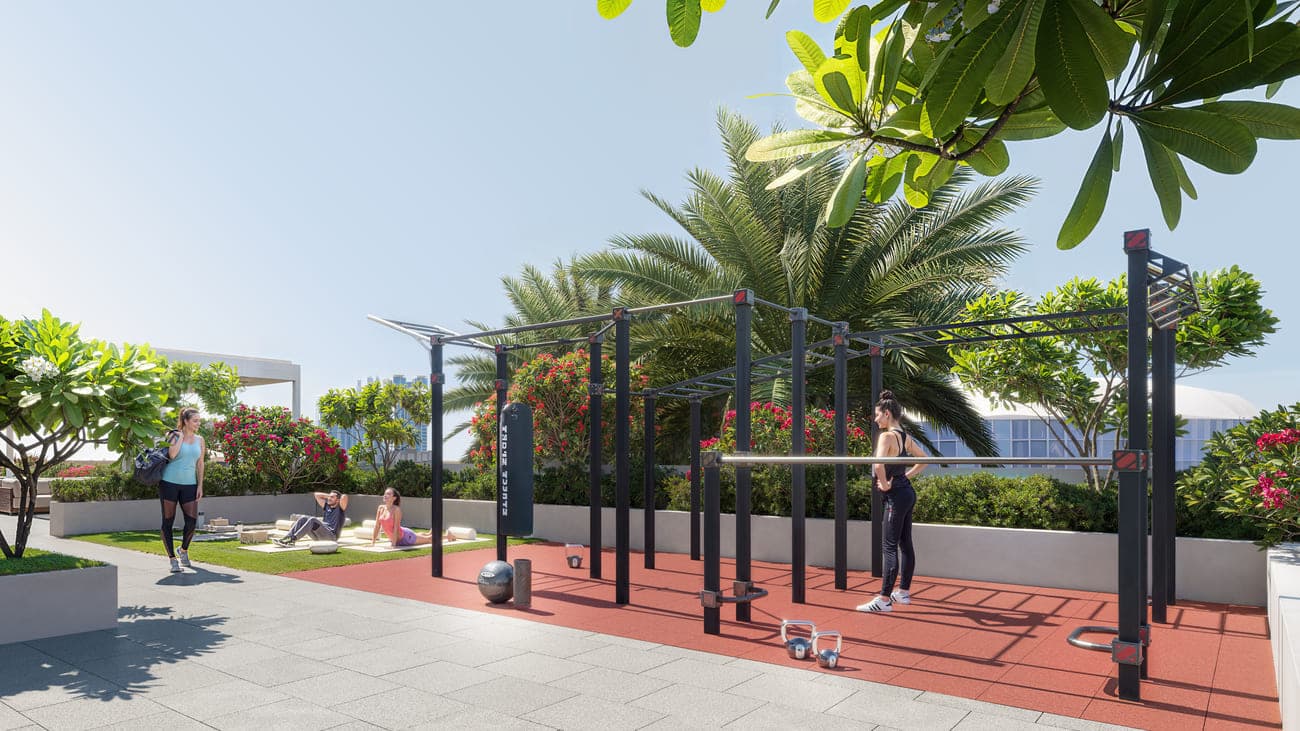 AUREL1A Residence amenity Outdoor Crossfit - Dubai Sports City, Dubai - by Object 1