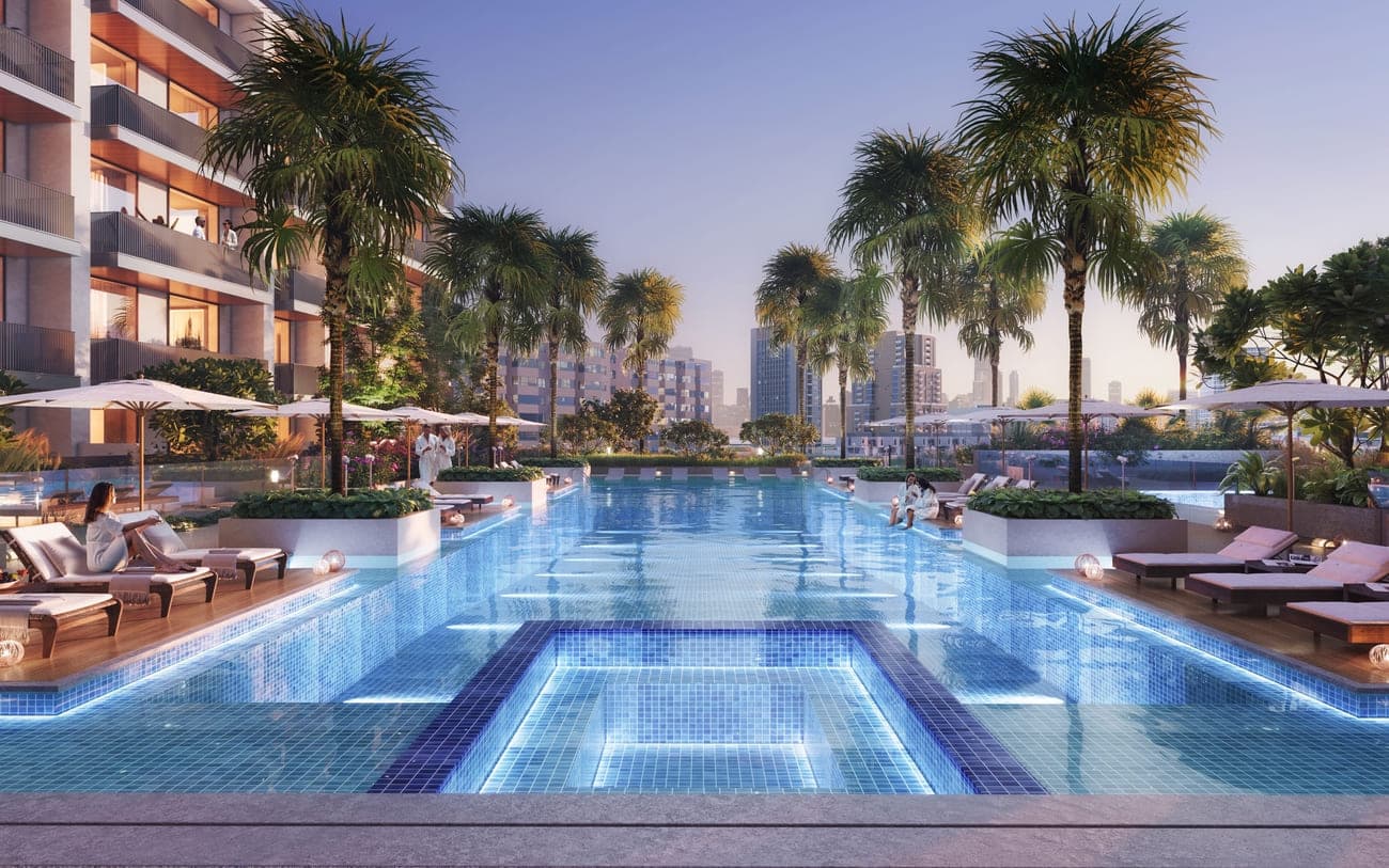 Aurora by Binghatti amenity Swimming Pool - JVC (Jumeirah Village Circle), Dubai - by Binghatti