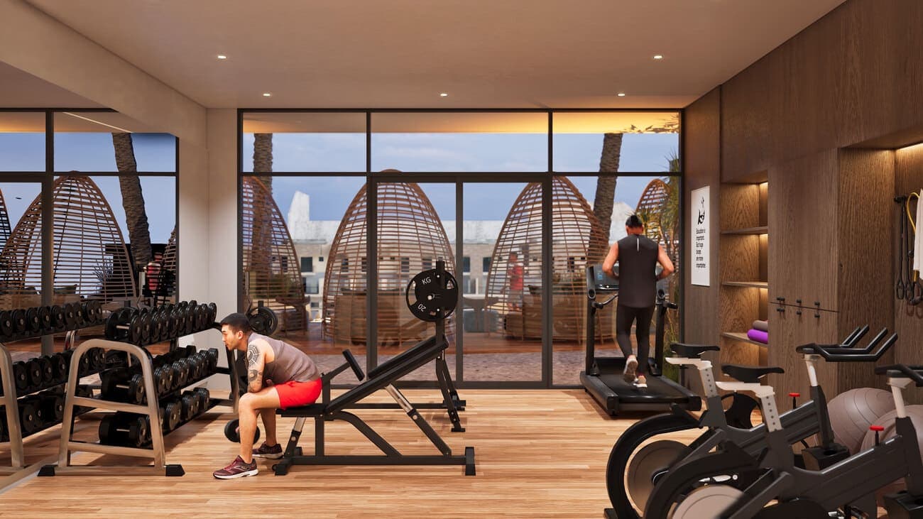 Avana Residences amenity Fitness Center With Premium Equipment - JVC (Jumeirah Village Circle), Dubai - by Deca