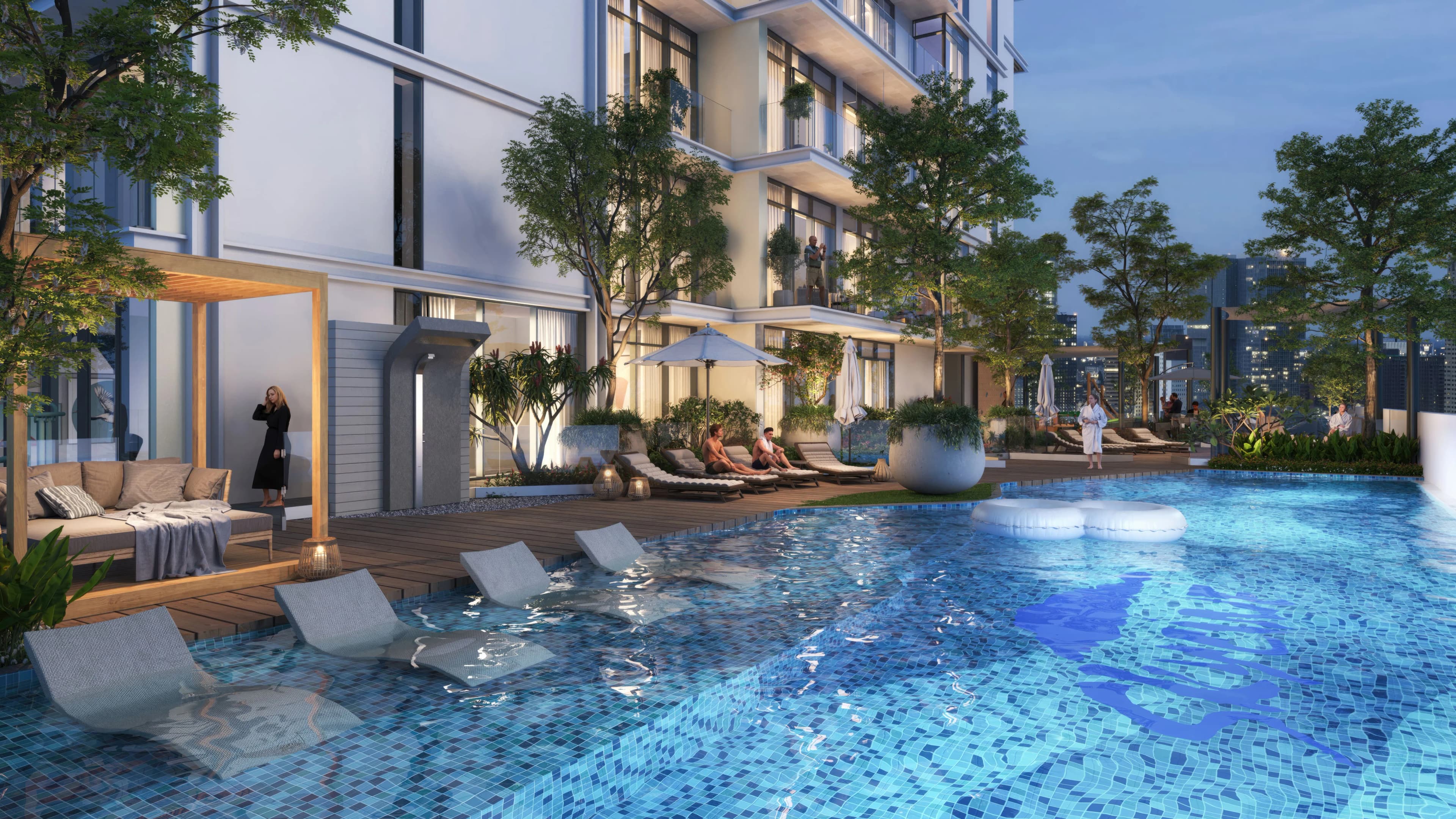 Avant Garde Residences 2 amenity Resort-style Swimming Pool - Jumeirah Village Circle, Dubai - by Skyline Builders
