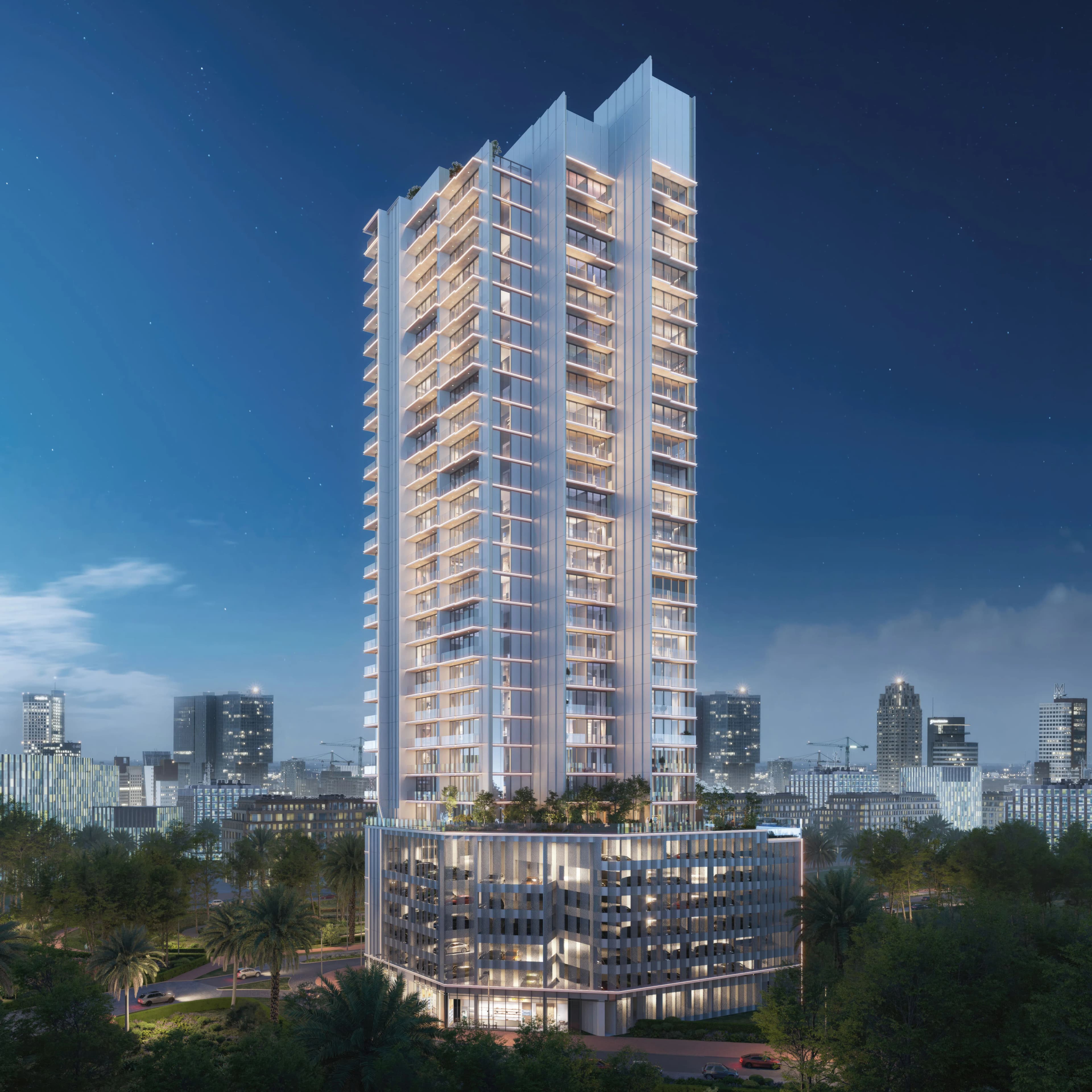 Avant Garde Residences 2 exterior view - Jumeirah Village Circle, Dubai - by Skyline Builders