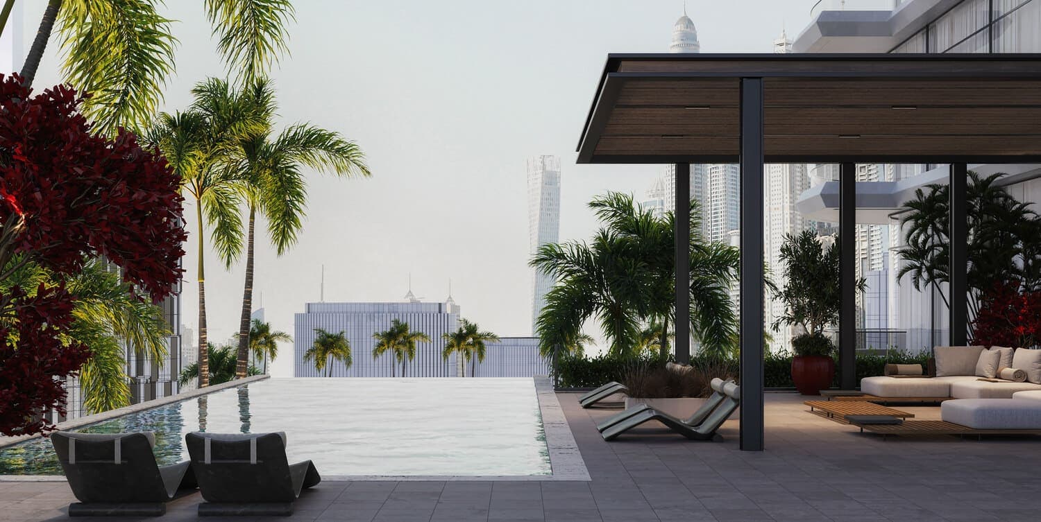 Aveline Residences amenity Infinity Glass Bottom Pool - JVC (Jumeirah Village Circle), Dubai - by Citi Developers