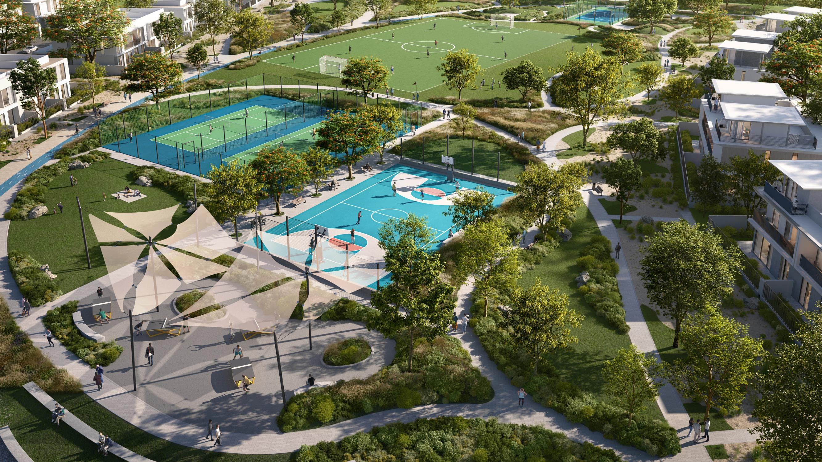 Avena at The Valley amenity Community Sport Court - The Valley, Dubai - by Emaar