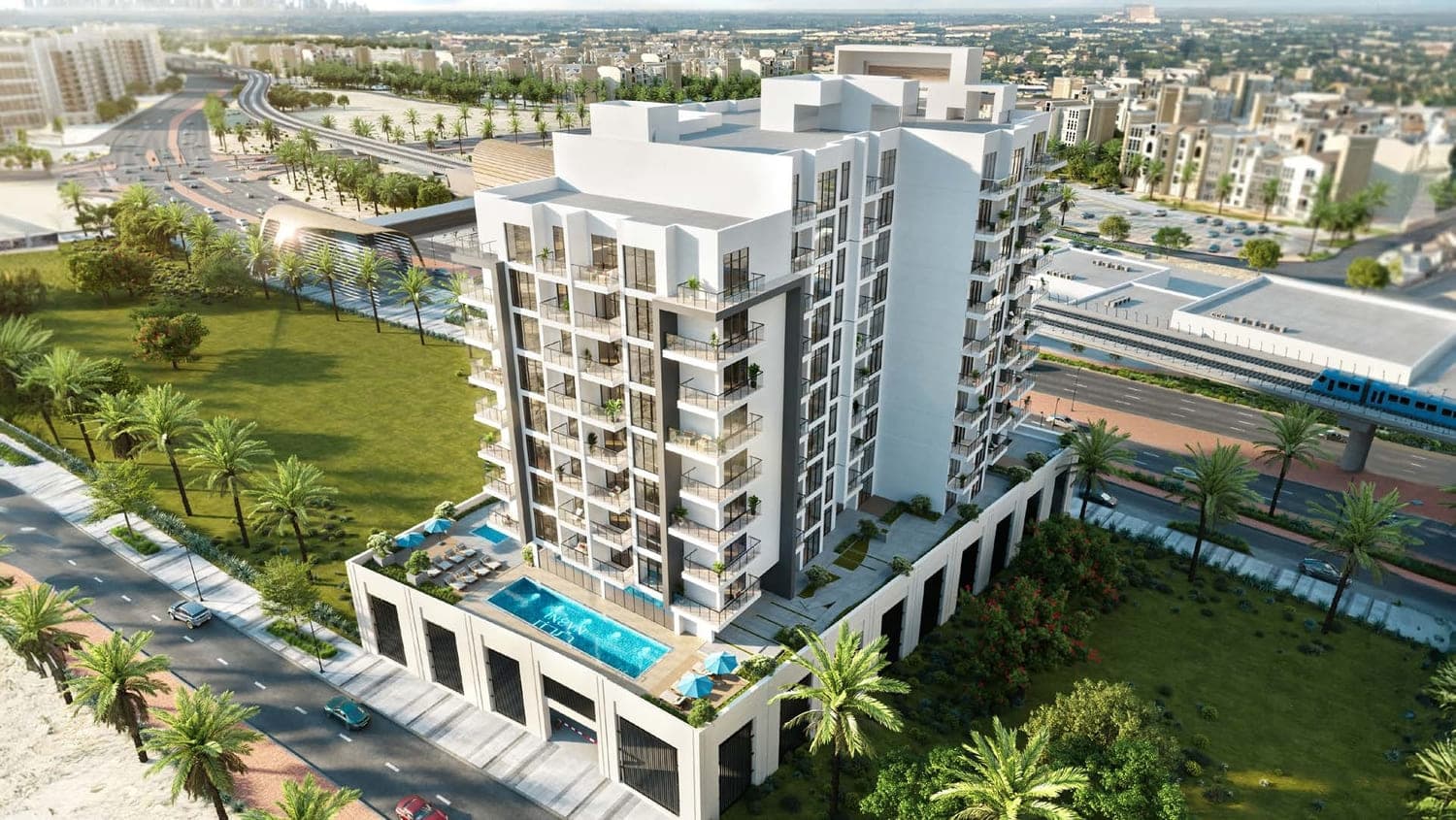 Avenue Residence 6 exterior view - Al Furjan, Dubai - by NABNI
