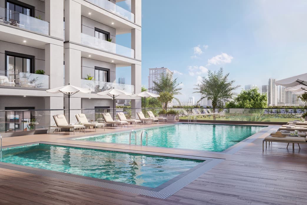 Avenue Residence 7 amenity Adult & Kids Swimming Pool - Jebel Ali Village, Dubai - by NABNI