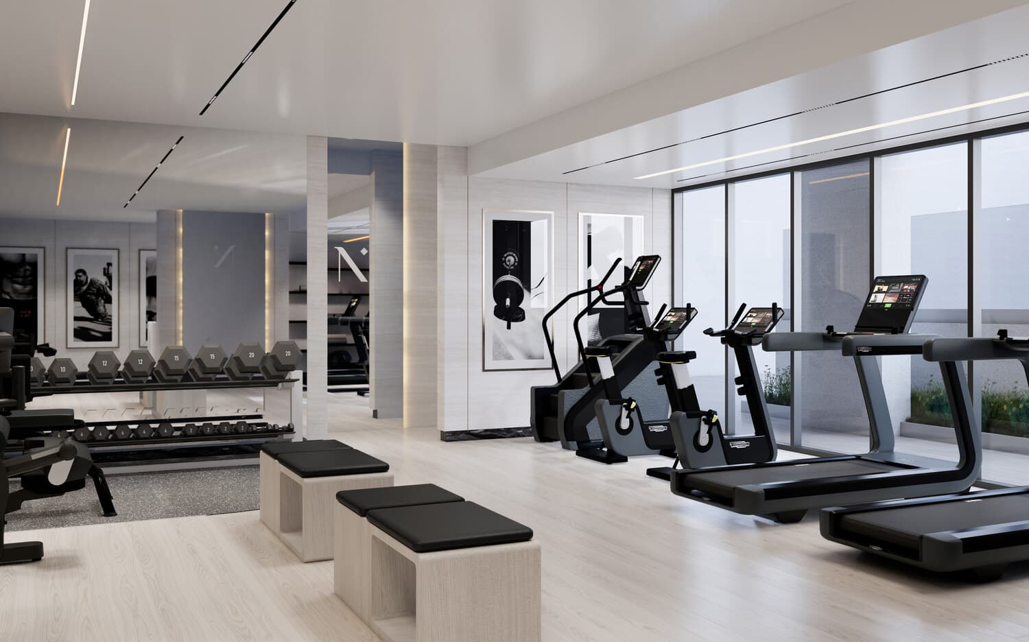 Avenue Residence 7 amenity Indoor Gym - Jebel Ali Village, Dubai - by NABNI