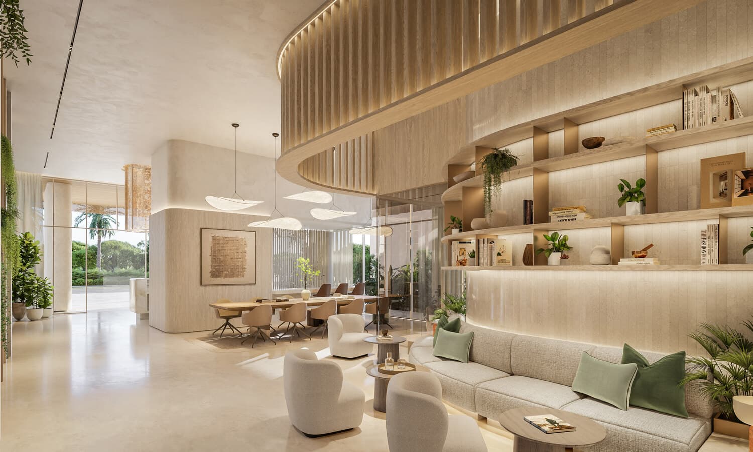 Avida Residences amenity Coworking Area & Meeting Room - Dubai Islands, Dubai - by IQUNA Properties