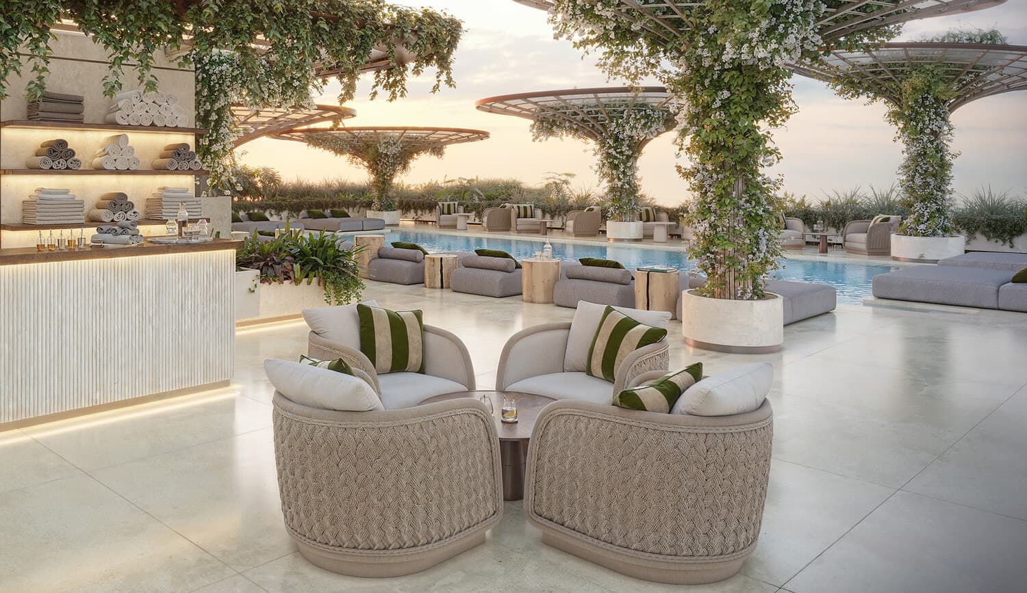 Avida Residences amenity Seating Area - Dubai Islands, Dubai - by IQUNA Properties