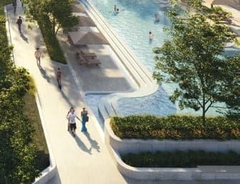 Avonlea amenity Swimmable Canal Pool - Mina Rashid, Dubai - by Emaar