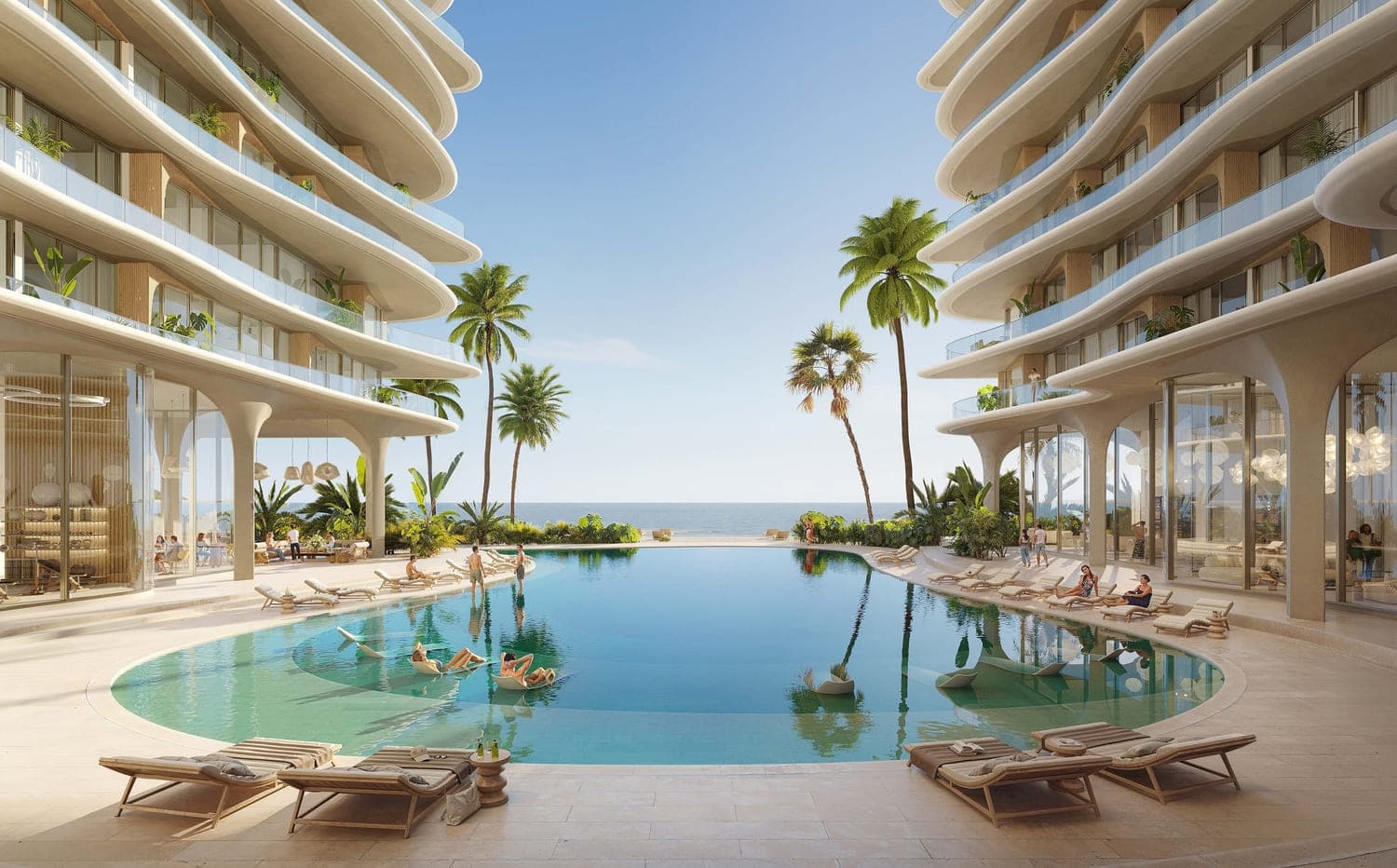 AYA Beachfront Residences amenity Infinity Pool - Al Rawdah, Dubai - by Deyaar