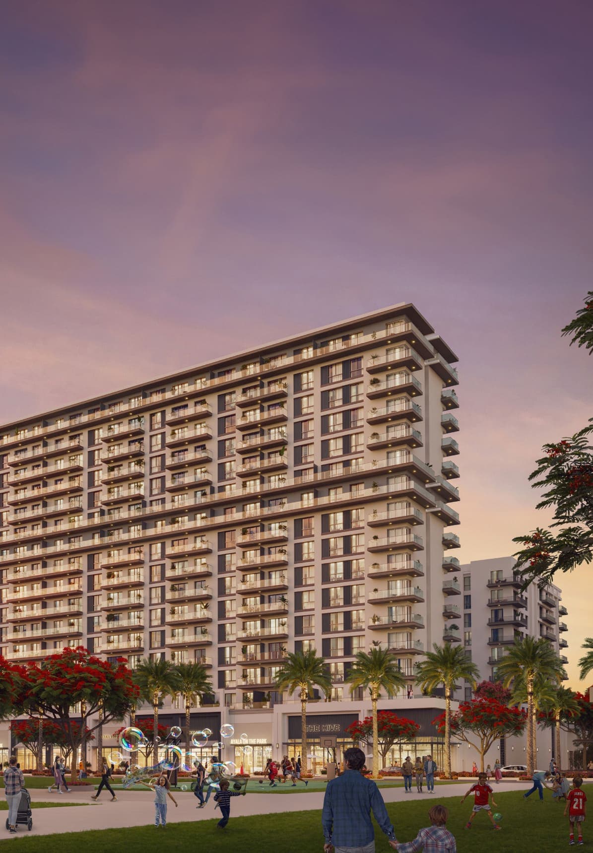 Ayala on the Рark exterior view - Town Square, Dubai - by Nshama Group
