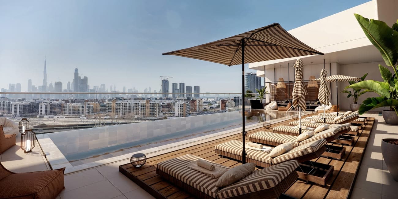 Ayana Gardens amenity Swimming Pool & Sun Deck - Meydan (Nad Al Sheba 1), Dubai - by Tuscany