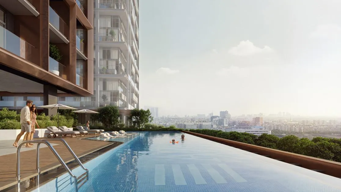 Azizi Farishta II amenity Swimming Pools for Adults and Kids - Al Jaddaf, Dubai - by Azizi